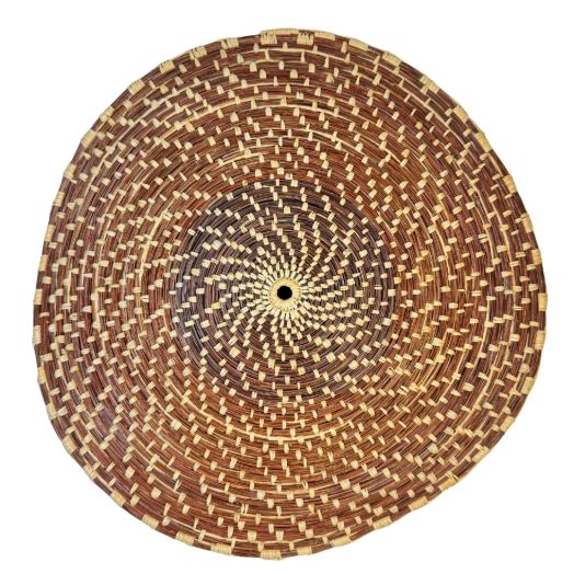Mandala de Piaçava Marrom/Cru 1