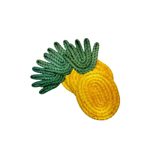 Porta Copo em Fibra Natural - Abacaxi 1