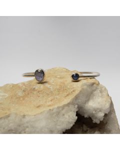 Pulseira Prata e Pedra Iolita e Tanzanita - mod P01PP 1